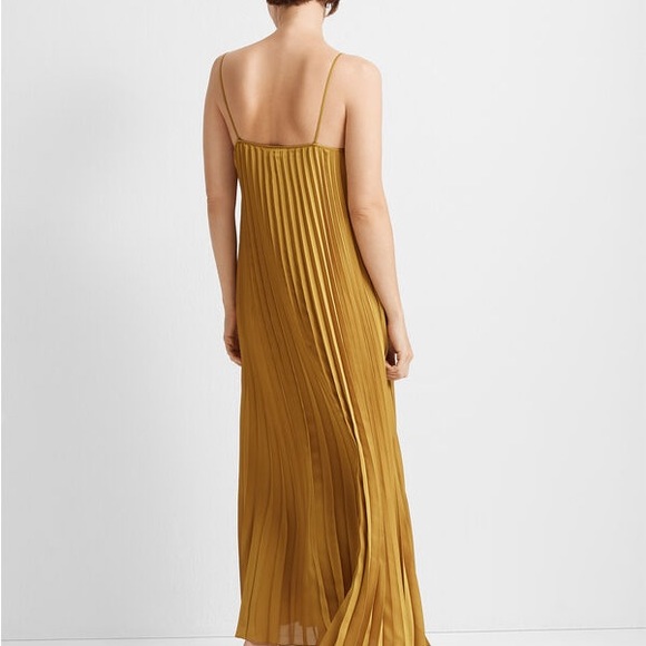 NWT Club Monaco Strappy Pleated Maxi Dress marigold - Picture 4 of 8